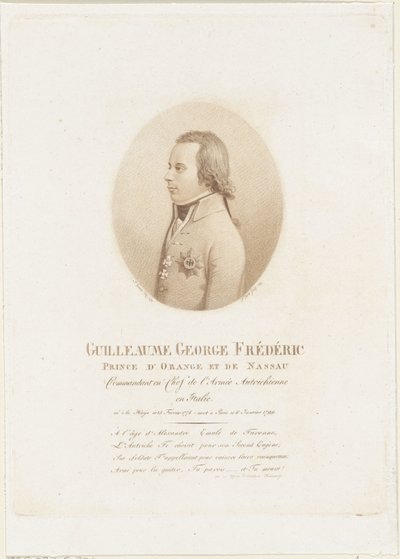 オランジュ・ナッソー公フレデリックの肖像 作： Johann Friedrich Bolt