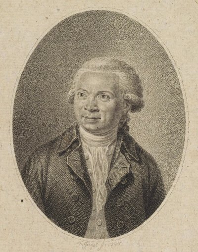 作曲家ヨハン・アブラハム・ピーター・シュルツの肖像 1747-1800 , 1794. 作： Johann Friedrich Jügel