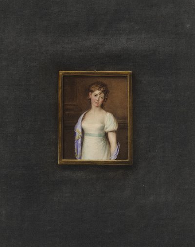 見知らぬ若い女性の肖像画 作： Johann Friedrich Leybold