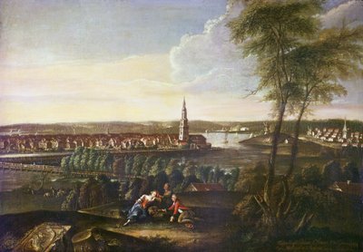 ブラウハウスベルクからの聖霊教会とノバウェス郊外の眺め、1771年 作： Johann Friedrich Meyer