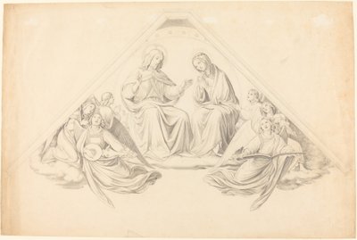 キリストと聖母と音楽を奏でる天使たち 作： Johann Friedrich Overbeck