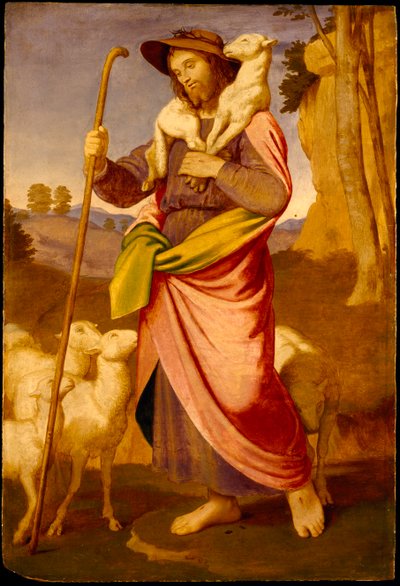 良い羊飼い、1860 年代初頭。 作： Johann Friedrich Overbeck
