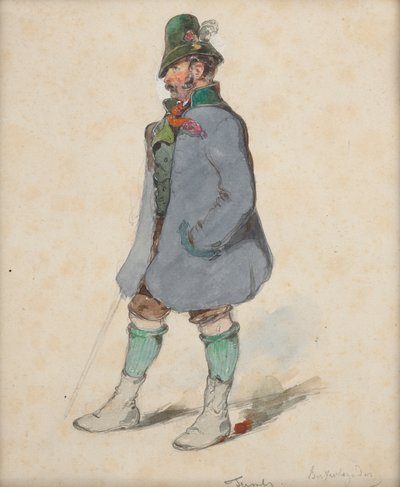 ベルヒテスガドナーの衣装を着た農夫 作： Johann Friedrich Treml