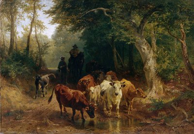 秋の牛群の帰還 作： Johann Friedrich Voltz