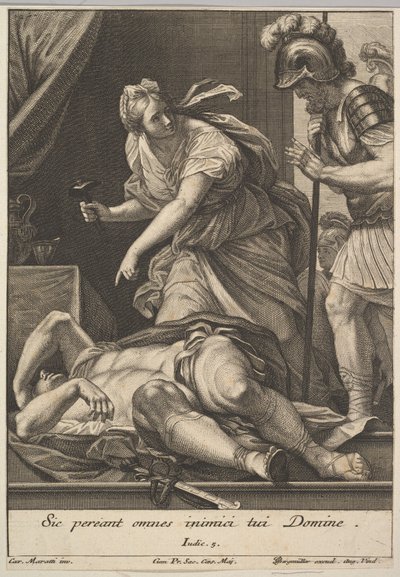 シセラを殺害するヤエル（1705-62 作： Johann Georg Bergmuller