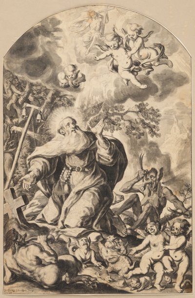 聖アントニウスの誘惑 作： Johann Georg Glückher