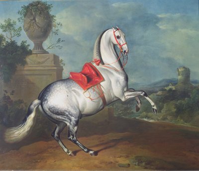 ダップルグレイギャロッピング 作： Johann Georg Hamilton