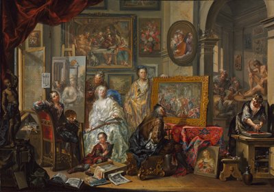画家のスタジオ 作： Johann Georg Platzer