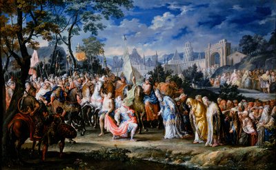 アレクサンダー大王のバビロン入城」紀元前331年、18世紀 作： Johann Georg Platzer
