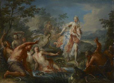 ラトナがリュキアの農民をカエルに変える 作： Johann Georg Platzer