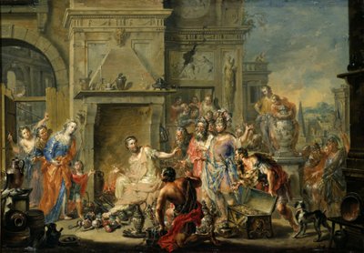 マニウス・キュリアス・デンタトゥスがサムナイトの賄賂を拒否 作： Johann Georg Platzer