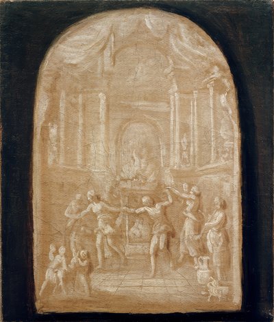 いけにえの祭壇を囲んで踊る 作： Johann Georg Schütz