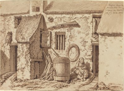 Sceaux-Les-Chartreux の Grand Rue にある素朴な家 作： Johann Georg Wille