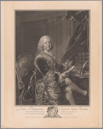 ルイ・フィリポー・ド・サン・フロランタンの肖像 作： Johann Georg Wille