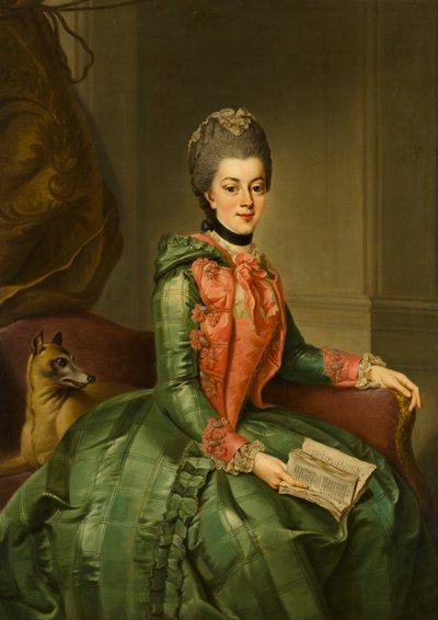 プリンセスフレデリカソフィアウィルヘルミナの肖像（1751-1820、c.1768-1769 作： Johann Georg Ziesenis