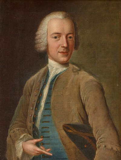 自画像、1744年頃。 作： Johann Georg Ziesenis the Younger