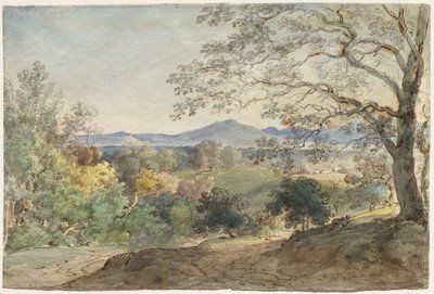 インバレーからアルプスとノイボイアーンまでの眺め 作： Johann Georg von Dillis