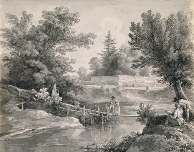イングリッシュ ガーデンのヒルチェンジャーで 作： Johann Georg von Dillis
