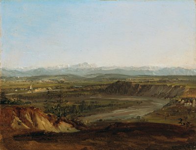 ツークシュピッツェを望むレヒタール 作： Johann Georg von Dillis