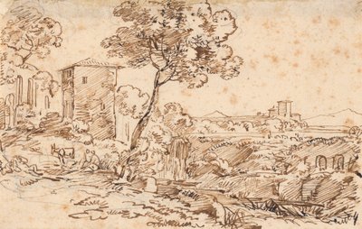 イタリアの風景 作： マクシミリアン・ヨハン・ゲオルク・フォン・ディリス
