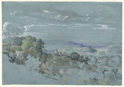 ペルージャ近郊のウンブリアの丘（18301832）。 作： Johann Georg von Dillis