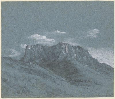 ラウシュベルク、1800年頃（黒チョーク、黒鉛、白ガッシュ） 作： Johann Georg von Dillis