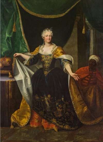 神聖ローマ皇帝シャルル6世（1685-1740）の妻、ブルンスウィック＝ヴォルフェンビュッテル家のエリザベート・クリスティーネ（1691-1750）の肖像画 作： ヨハン・ゴットフリート・アウアーバッハ