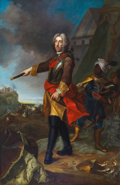 サヴォイ公ウジェーヌの肖像 1663年～1736年 作： Johann Gottfried Auerbach