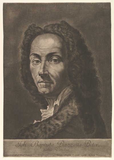 18世紀初頭のジョヴァンニバティスタピアツェッタの肖像。 作： Johann Gottfried Haid
