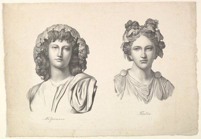 メルポメンとタリア、1823-26。 作： Johann Gottfried Schadow