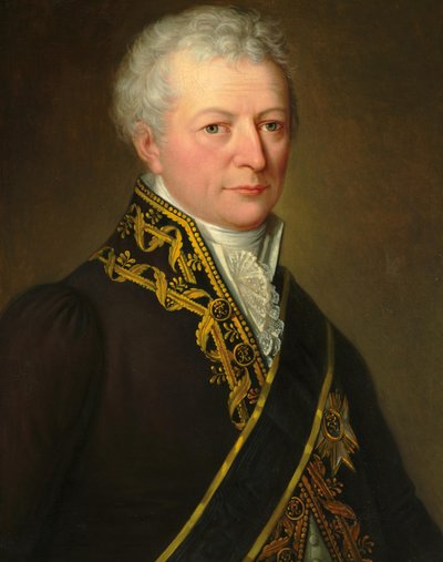 カール・アウグスト・フォン・ハーデンベルク伯爵の肖像 1750-1822。 作： Johann Gottfried Schadow