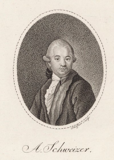 作曲家アントン・シュヴァイツァーの肖像 1735-1787 , 1785. 作： Johann Gottfried Scheffner