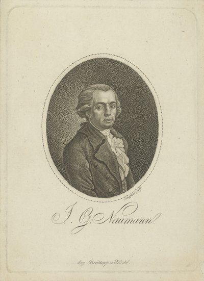 作曲家ヨハン・ゴットリープ・ナウマン1741-1801の肖像、c。 1800。 作： Johann Gottfried Scheffner