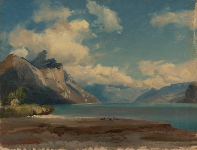 スイス、ヴェーゼン・アム・ヴァレンゼーにて 作： Johann Gottfried Steffan