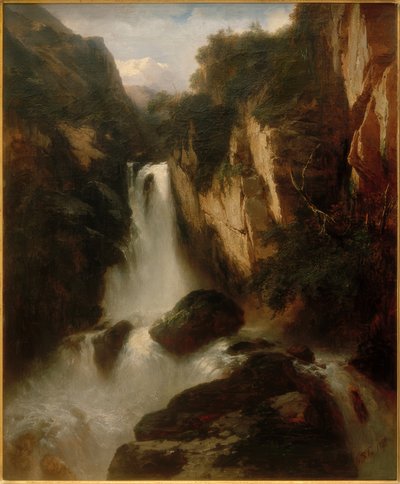高山の滝 作： Johann Gottfried Steffan
