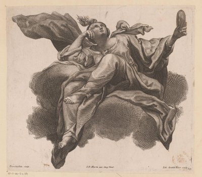 鏡を手にしたプルデンシア 作： Johann Gottfried Thelott