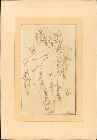 彫刻、絵画、建築 作： Johann Gottlieb Prestel after Bartholomaeus Spranger