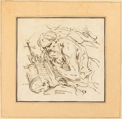 聖ジェローム 作： Johann Gottlieb Prestel after Domenichino