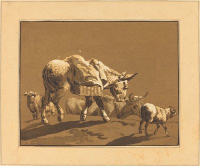 ロバ 作： Johann Gottlieb Prestel after Joseph Wagner