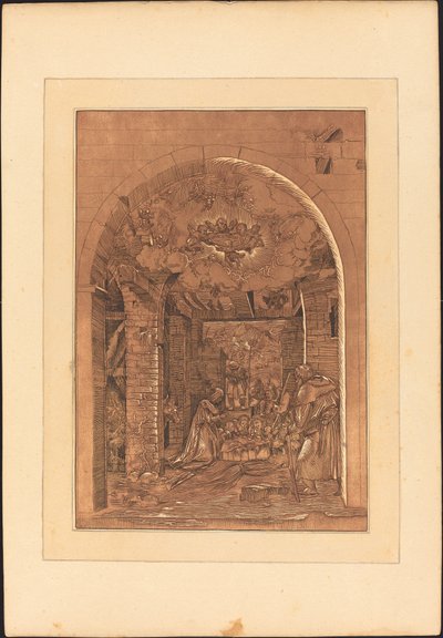 羊飼いの礼拝 作： Johann Gottlieb Prestel after a 16th Century German Artist