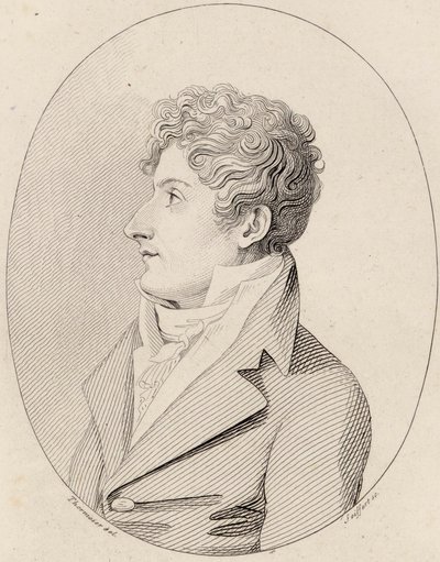 作曲家フランチェスコ・モルラッキの肖像画、1784～1841年、1820年頃。 作： Johann Gottlob Seyffert