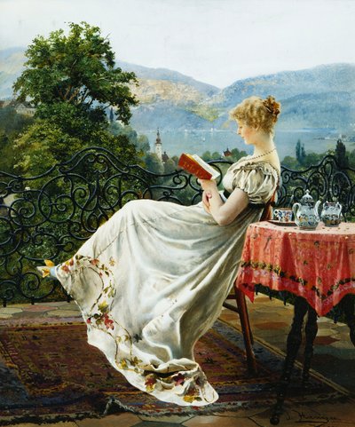 テラスで 作： Johann Hamza