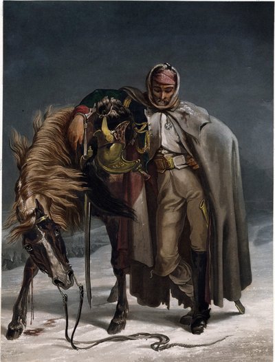 ロシア遠征時のスイス衛兵のドラグーン - Bleuler, Johann Heinrich (1758-1823) - 1812年頃 - アクアチント - 20,3x15,4 - 個人蔵 作： Johann Heinrich Bleuler
