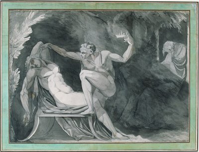 デンマーク王は眠っている間に兄弟によって毒殺される 作： ヨハン・ハインリヒ・フスリ