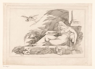 キューピッドと眠っている女性 作： Johann Heinrich Füssli