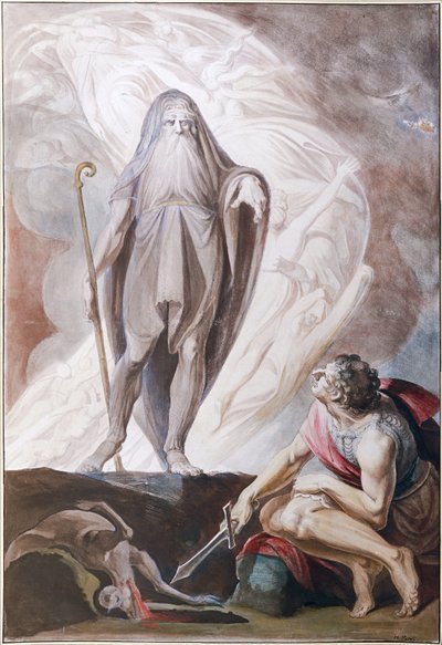 オデュッセウスに未来を予言するテイレシアス 作： Johann Heinrich Füssli