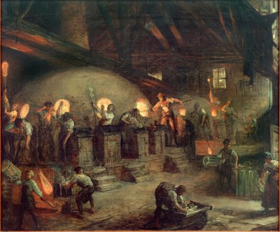 ヘッセン州のガラス工房 作： Johann Heinrich Hasselhorst