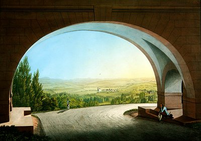 ドイツ、カッセル、ヴィルヘルムシェヘ（紙にグワッシュ） 作： Johann Heinrich II Bleuler