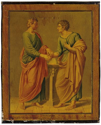 友情の寓意、1789 作： Johann Heinrich Lips