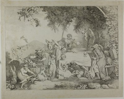 キューピッドのオークション 作： Johann Heinrich Ramberg